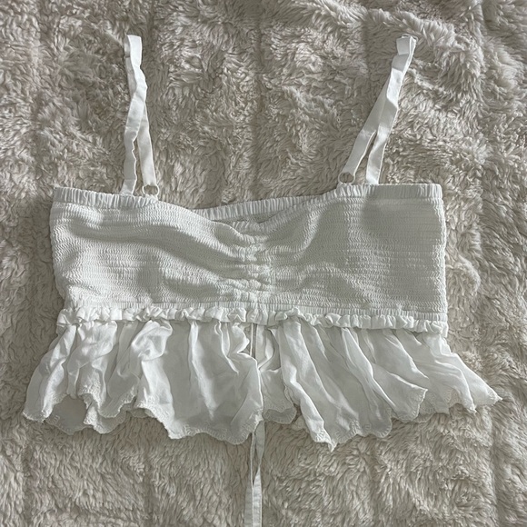 Wilfred cropped white float tank top. - Picture 2 of 3